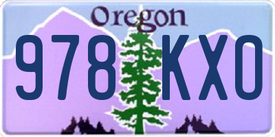 OR license plate 978KXO