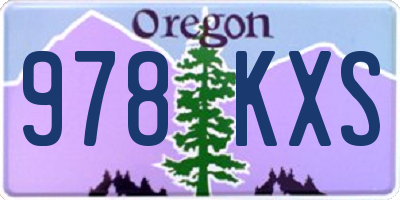 OR license plate 978KXS