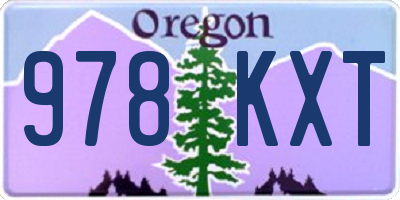 OR license plate 978KXT