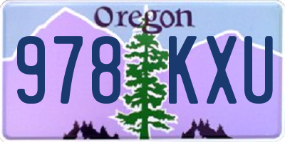 OR license plate 978KXU