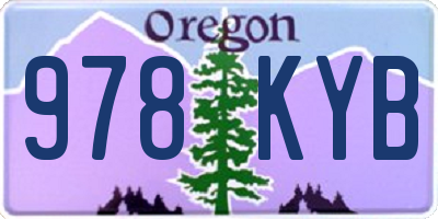 OR license plate 978KYB
