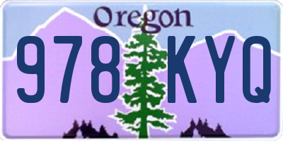 OR license plate 978KYQ