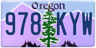 OR license plate 978KYW