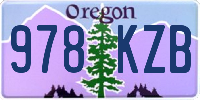OR license plate 978KZB
