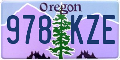 OR license plate 978KZE