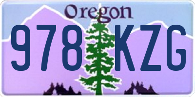 OR license plate 978KZG