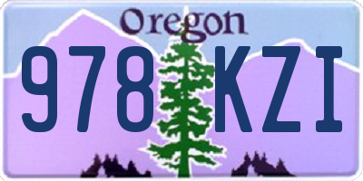 OR license plate 978KZI