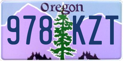 OR license plate 978KZT
