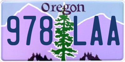 OR license plate 978LAA