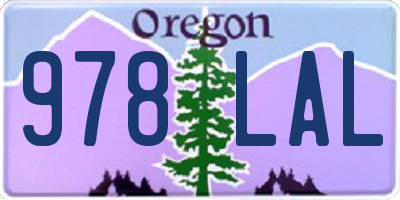 OR license plate 978LAL