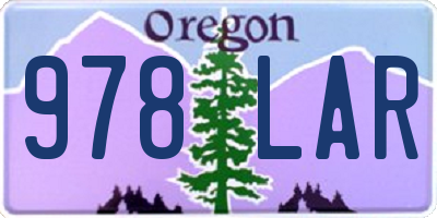 OR license plate 978LAR
