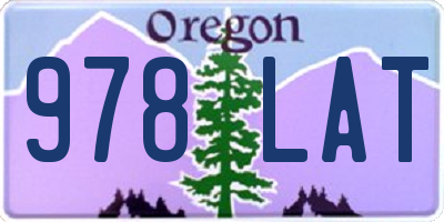 OR license plate 978LAT