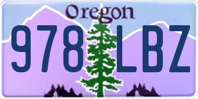 OR license plate 978LBZ