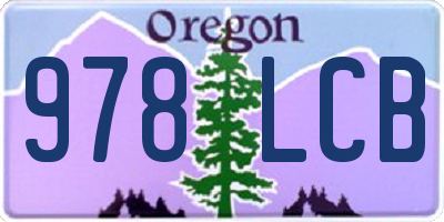 OR license plate 978LCB