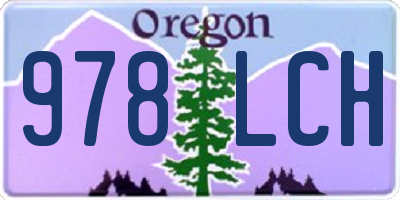 OR license plate 978LCH