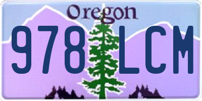 OR license plate 978LCM