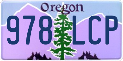 OR license plate 978LCP