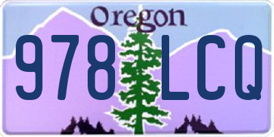 OR license plate 978LCQ