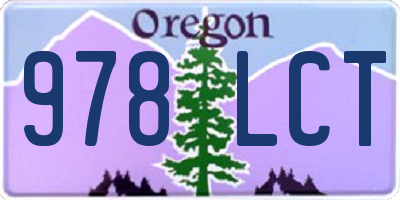 OR license plate 978LCT