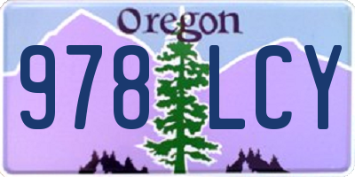 OR license plate 978LCY