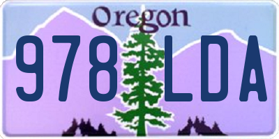 OR license plate 978LDA