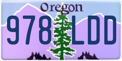 OR license plate 978LDD