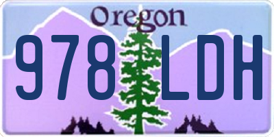 OR license plate 978LDH