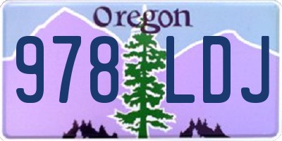 OR license plate 978LDJ