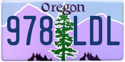 OR license plate 978LDL