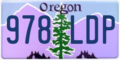OR license plate 978LDP