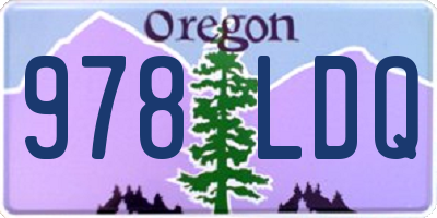 OR license plate 978LDQ