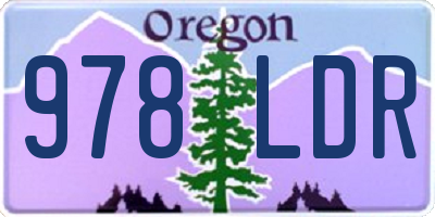 OR license plate 978LDR