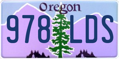 OR license plate 978LDS