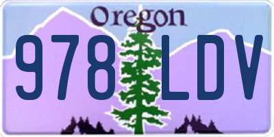 OR license plate 978LDV