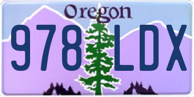 OR license plate 978LDX