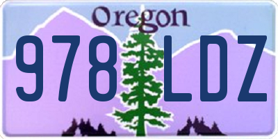 OR license plate 978LDZ