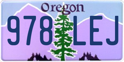 OR license plate 978LEJ