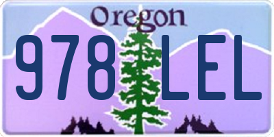 OR license plate 978LEL