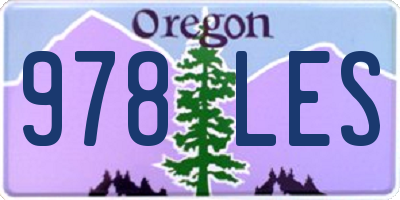 OR license plate 978LES