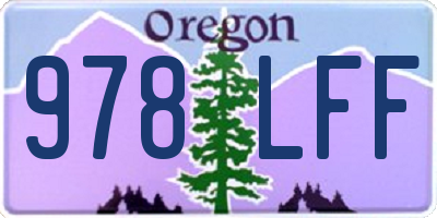 OR license plate 978LFF