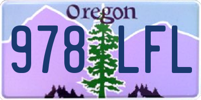 OR license plate 978LFL