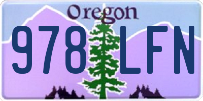 OR license plate 978LFN