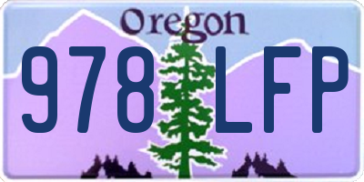 OR license plate 978LFP