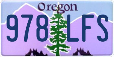OR license plate 978LFS
