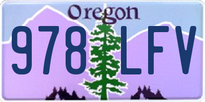 OR license plate 978LFV