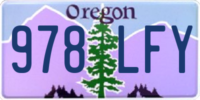 OR license plate 978LFY