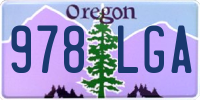 OR license plate 978LGA