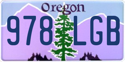 OR license plate 978LGB