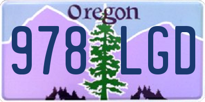 OR license plate 978LGD