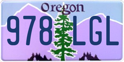 OR license plate 978LGL